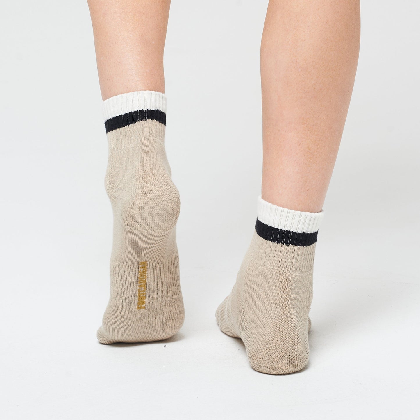 Stripe Ankle 3 Pack - Oatmeal / Black / White