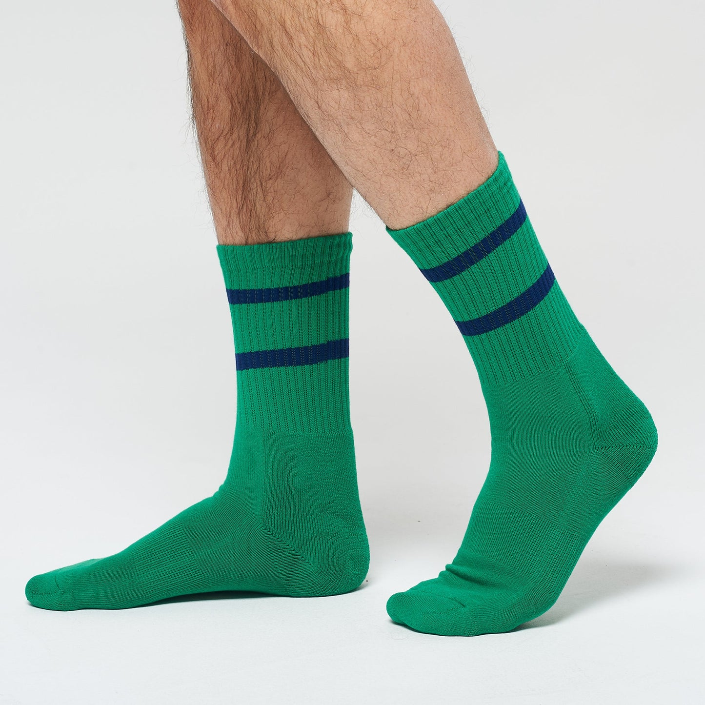 Green Blue Stripe Crew - 3 Pack