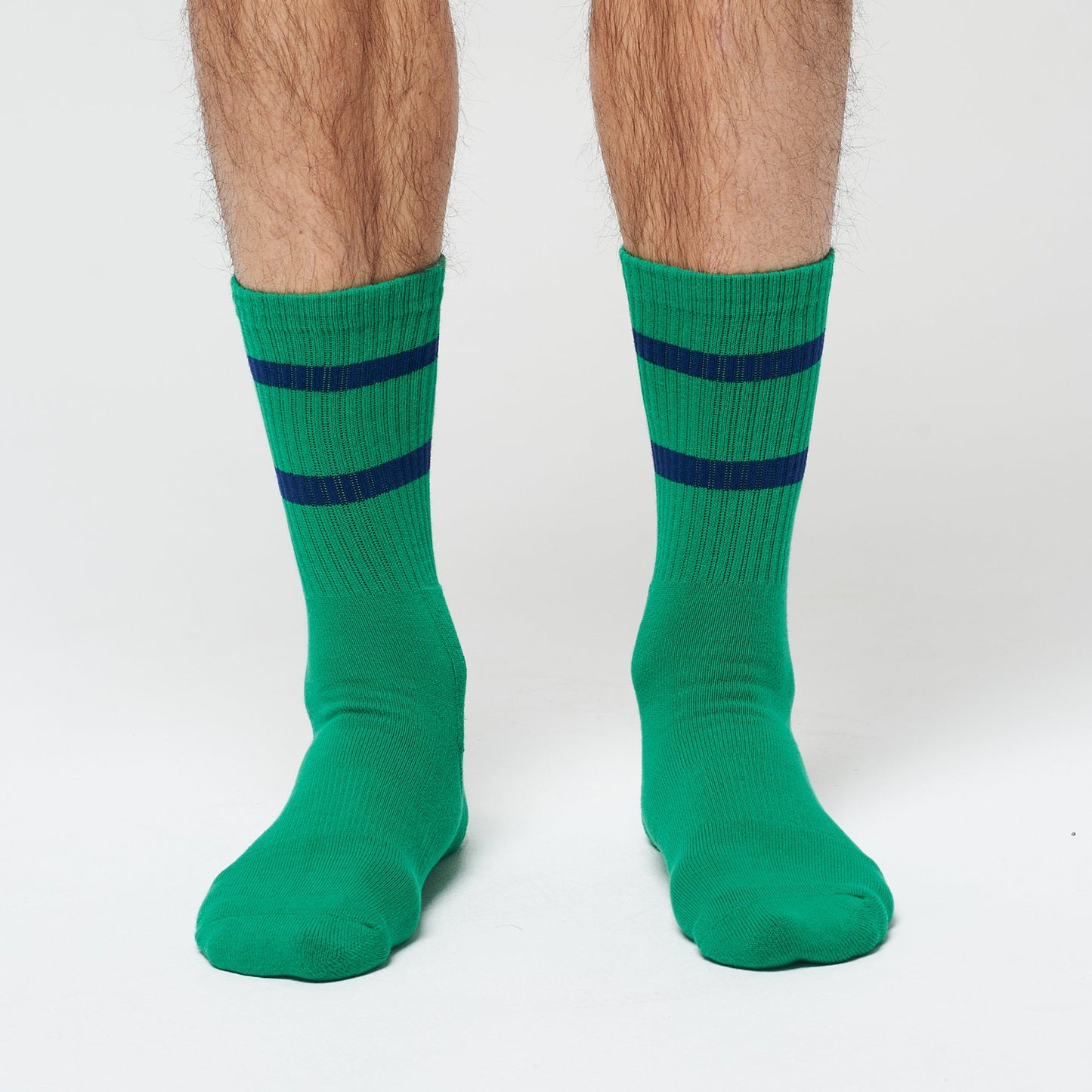 Green Blue Stripe Crew - 3 Pack