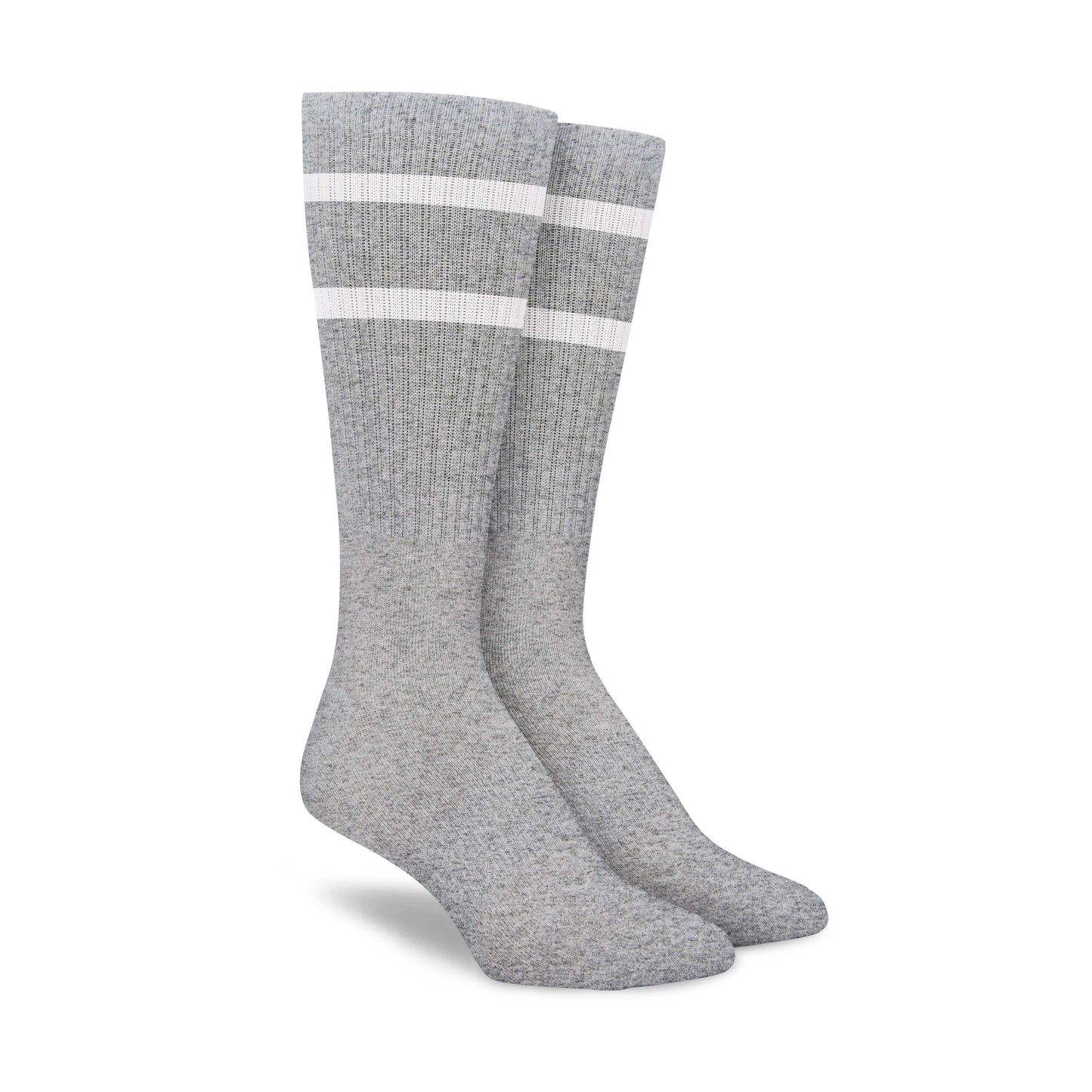 Grey White Stripe Crew